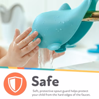 Nuby Bathtub Safety Spout Guard - Compatible with Most Standard Faucets - Bath Toys - Dolphin thumbnail 3
