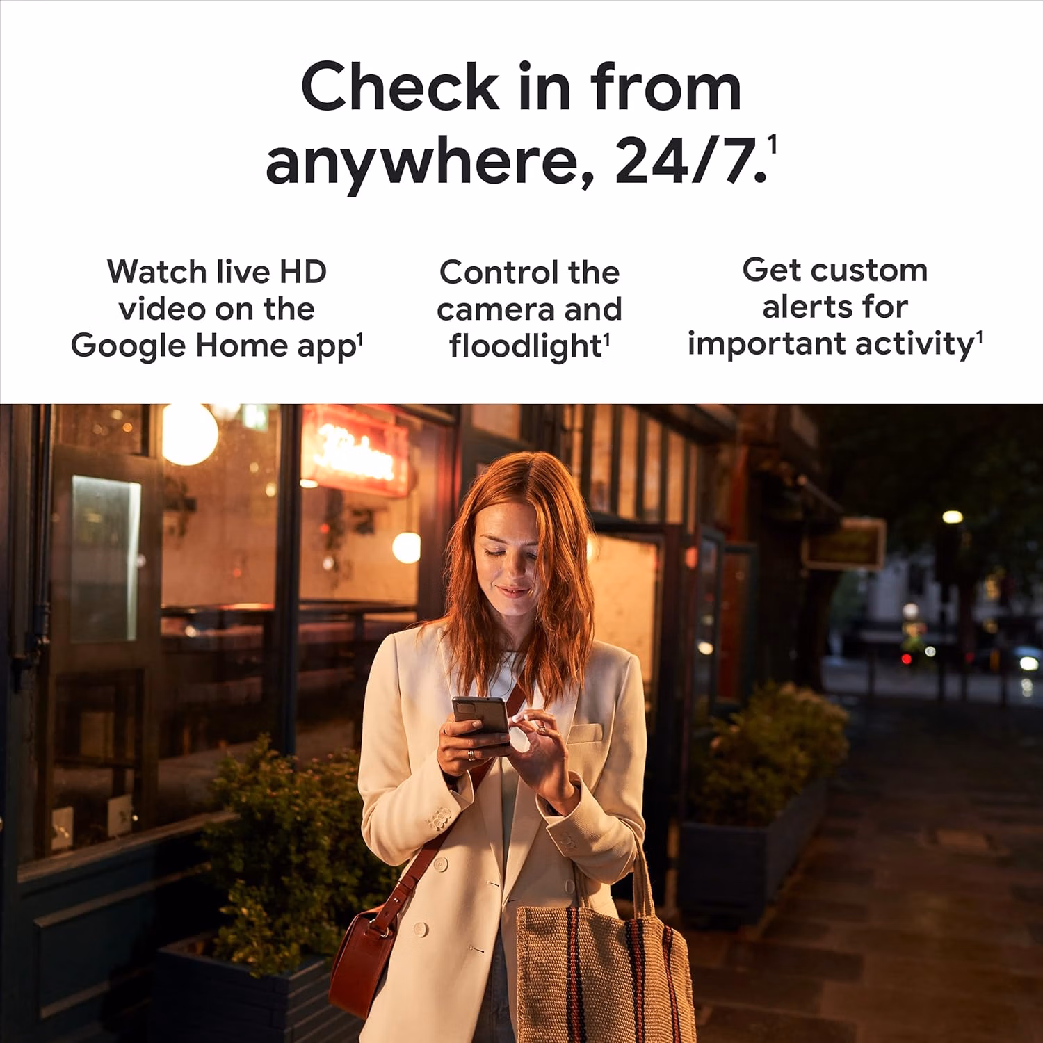 Google Nest Cam with Floodlight Pack of 1 Outdoor Camera Count White thumbnail 5