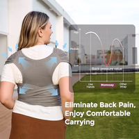 Momcozy Baby Wrap Carrier - Easy to Wear Infant Carrier Slings, Lightweight Hands Free Baby Sling, Adjustable Baby Carriers for Newborn to Toddler 8-35 lbs, Baby Wraps Carrier, Brown thumbnail 5