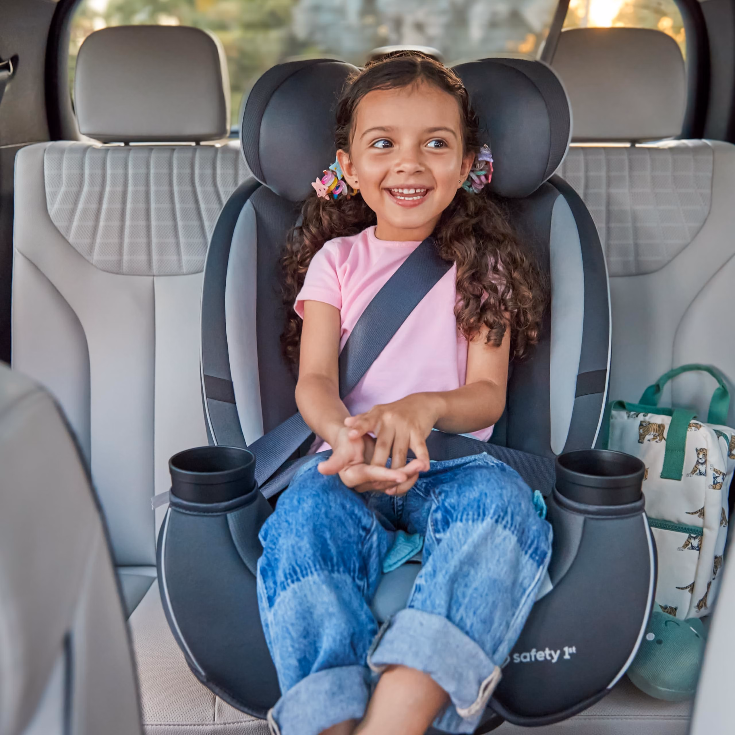 Safety 1st Grow and Go All-in-One Slim Convertible Car Seat, Rear Facing, 5-40 lbs, Forward Facing (30–65 lbs), High Back Booster Seat 40-100 pounds, Alaskan Blue thumbnail 2