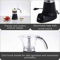 IMUSA 6 or 3 Cup Electric Espresso Maker Black Coffee Machine for Cuban Coffee, Moka and Espresso Drinks thumbnail 2