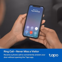 Tapo 2K+ Wired or Battery Powered Smart Video Doorbell with Chime - 180° Field of View, Person/Vehicle/Package Detection, Ring Call, 2-Way Audio, Subscription-Free Local Storage or Optional Cloud,D225 thumbnail 5