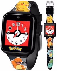 Pokémon Interactive Kids Smartwatch – Touchscreen Watch with Games, Camera, Voice Recorder, Step Tracker, Alarm & Timer – 10 Pokémon Watch Faces, USB Rechargeable – Fits Wrists 5.5" to 8" thumbnail 1