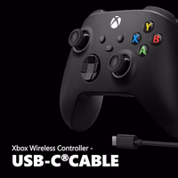 Xbox Wireless Gaming Controller + USB-C® Cable (2025) – Carbon Black – Play on Xbox, Windows, Android, iOS, FireTV Sticks, Smart TVs, VR Headsets thumbnail 2