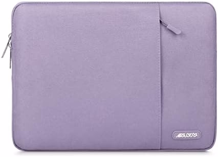 MOSISO Laptop Case 13.3 inch, 13-13.3 inch Laptop Sleeve Compatible with MacBook Air/Pro 13/Pro 14 M5 M4 M3 M2 M1, HP Dell ASUS Lenovo,Polyester Vertical Computer Sleeve Bag with Pocket, Purple