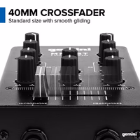 Gemini Portable Bluetooth DJ Mixer – 2-Channel Mini Audio Mixer with Wireless Input, RCA, Mic & Headphone Jacks, EQ & Crossfader – Compact DJ Mixer Board for Beginners & Mobile DJs (MM1BT) thumbnail 2
