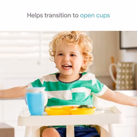 Munchkin Sippy Cup for 6 Month Old and Up, Spill Proof Miracle 360 Toddler Cups with Transition Handles, 7 Ounce, 2 Pack, Blue/Green thumbnail 2