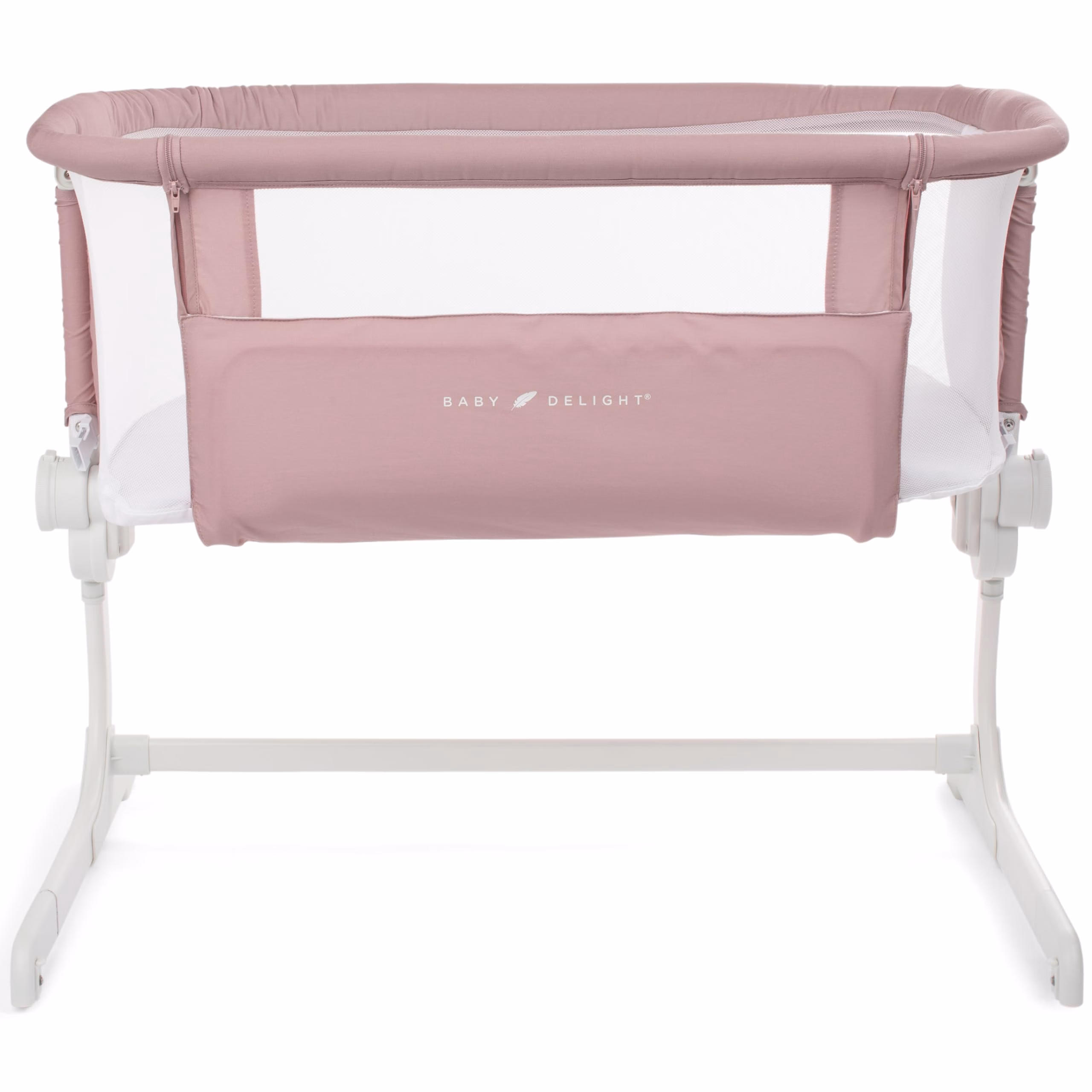 Baby Delight Beside Me Dreamer Bassinet | Bedside Sleeper & Baby Bassinet | 6-Position Height Adjustment | 100% GOTS Certified Organic Cotton Fabric | Organic Rose thumbnail 1
