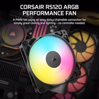 CORSAIR RS120 ARGB 120mm PWM Fan – Daisy-Chain Connection – Low-Noise – Magnetic Dome Bearing – Single Pack – Black thumbnail 2
