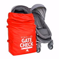 J.L. Childress Gate Check Bag for Single & Some Double Strollers - Travel Bag for Airplane, Fits Most Standard Baby Strollers, Airport Accessories for Gate Check, Flying Essentials - Red thumbnail 1