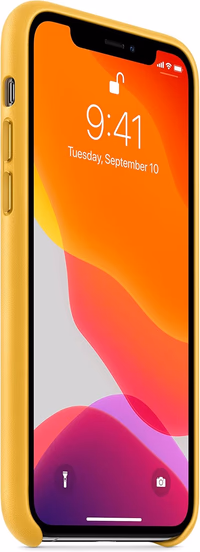 Apple Leather Case for iPhone 11 Pro MWYA2ZM/A Meyer Lemon thumbnail 2