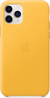 Apple Leather Case for iPhone 11 Pro MWYA2ZM/A Meyer Lemon thumbnail 1
