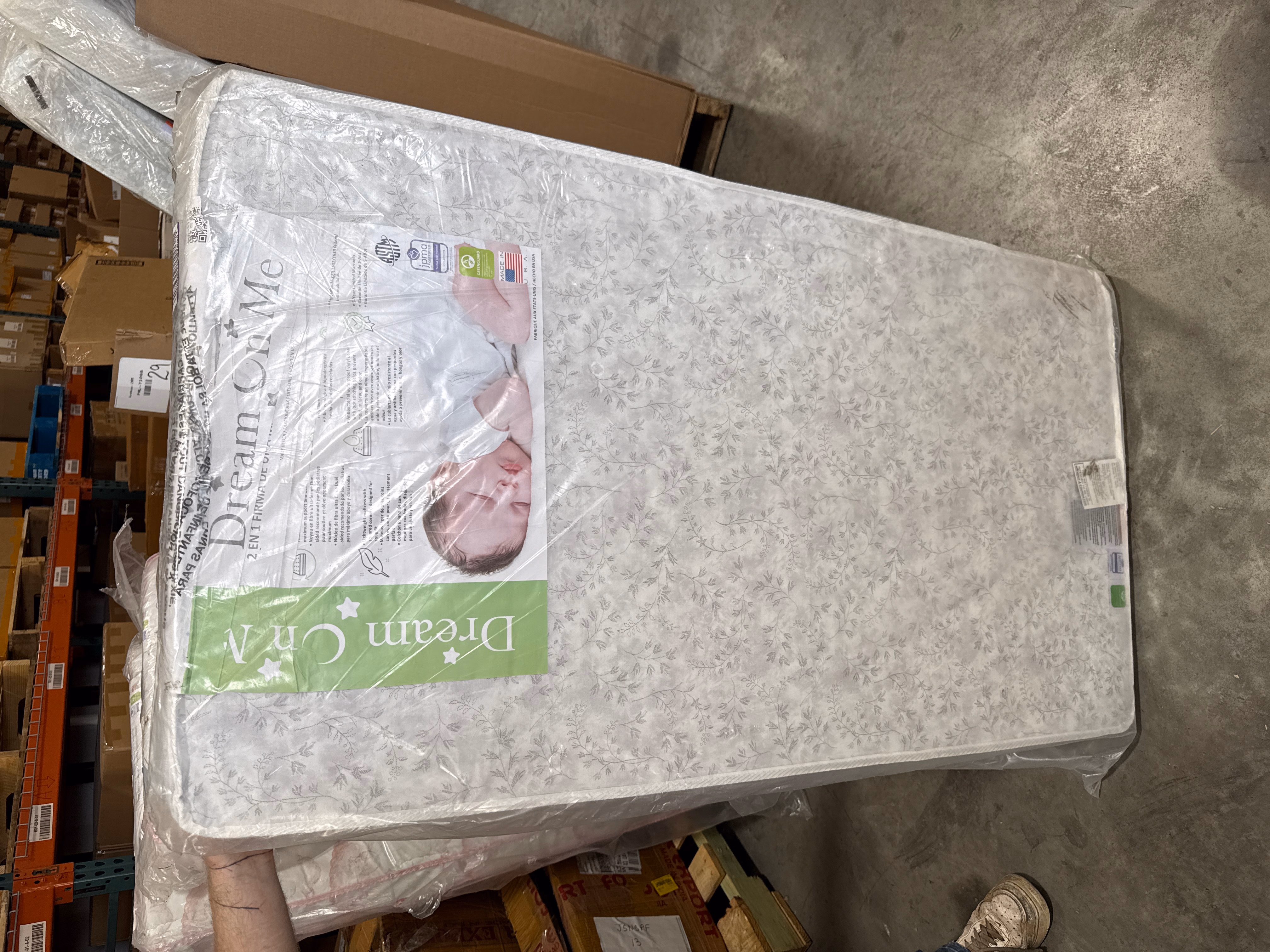 Dream On Me Serene Snooze 2-in-1 Crib Mattress, Dual-Sided for Infants & Toddlers, Waterproof Cover, GREENGUARD Gold Certified, Fits Full Size Crib & Toddler Bed, 52” x 28” x 5” thumbnail 6