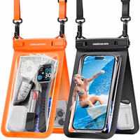 UNBREAKcable IPX8 Waterproof Phone Pouch 2-Pack, Double Space Waterproof Phone Case for iPhone 15 16 17 Pro Max up to 7", Cellphone Dry Bag with Lanyard for Beach Kayak Cruise Travel Essentials thumbnail 1