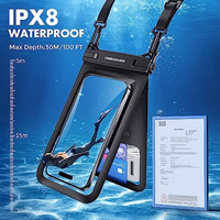 UNBREAKcable IPX8 Waterproof Phone Pouch 2-Pack, Double Space Waterproof Phone Case for iPhone 15 16 17 Pro Max up to 7", Cellphone Dry Bag with Lanyard for Beach Kayak Cruise Travel Essentials thumbnail 3