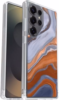 OtterBox Samsung Galaxy S25 Ultra Symmetry Series Clear Magnet Case - High Desert Marble (Blue) thumbnail 3
