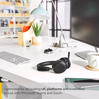 Jabra Evolve2 75 PC Wireless Headset with 8-Microphone Technology - Dual Foam Stereo Headphones with Adjustable Advanced Active Noise Cancelling, USB-C Bluetooth Adapter and UC Compatibility - Black thumbnail 5