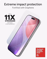 ZAGG XTR5 Screen Protector for iPhone 17 Pro - Glass, Blue Light Protection, 11X Stronger, Eyesafe CPF60 Tech, Anti-reflective Tech, Vibrant Color & Touch Sensitive Tempered Glass, Easy To Install thumbnail 3