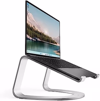 Twelve South Curve SE Ergonomic Aluminum Laptop and MacBook Stand with Anti-Slip Silicone to Prevent Scratching | Compatible with 11" to 17” laptops thumbnail 1