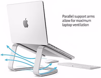 Twelve South Curve SE Ergonomic Aluminum Laptop and MacBook Stand with Anti-Slip Silicone to Prevent Scratching | Compatible with 11" to 17” laptops thumbnail 2