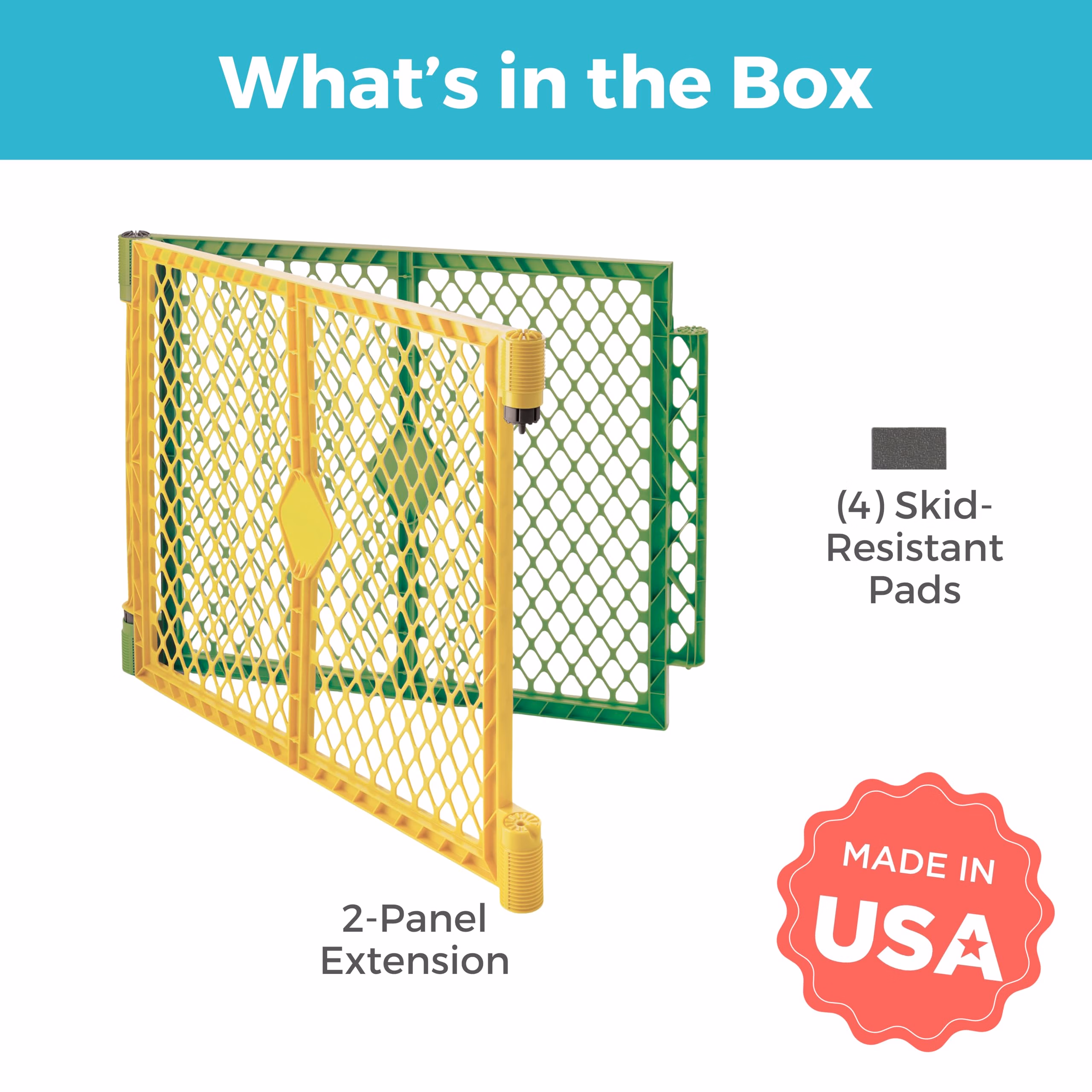 Toddleroo by North States - Superyard 2-Panel Extension: 65.5 Inch Play Yard Extension - Works with Superyard Playpens - Colorplay thumbnail 4