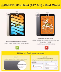 INFILAND for iPad mini 7 Case (A17 Pro), iPad mini 7th / 6th Generation Case 2024/2021 8.3 Inch, Glitter Cute Protective Cover with Clear Sparkle Back, Pencil Holder for Kids Girls (Rainbow) thumbnail 2