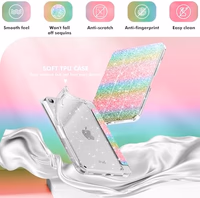 INFILAND for iPad mini 7 Case (A17 Pro), iPad mini 7th / 6th Generation Case 2024/2021 8.3 Inch, Glitter Cute Protective Cover with Clear Sparkle Back, Pencil Holder for Kids Girls (Rainbow) thumbnail 4