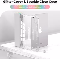 INFILAND for iPad mini 7 Case (A17 Pro), iPad mini 7th / 6th Generation Case 2024/2021 8.3 Inch, Glitter Cute Protective Cover with Clear Sparkle Back, Pencil Holder for Kids Girls (Rainbow) thumbnail 3