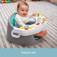 Infantino Music & Lights 3-in-1 Discovery Seat & Booster, Interactive Toddler Seat for Dining Table or Kitchen Chair, Baby Activity Center & Snack Tray, 20 Sounds & Songs, Lightweight Baby Essentials thumbnail 2