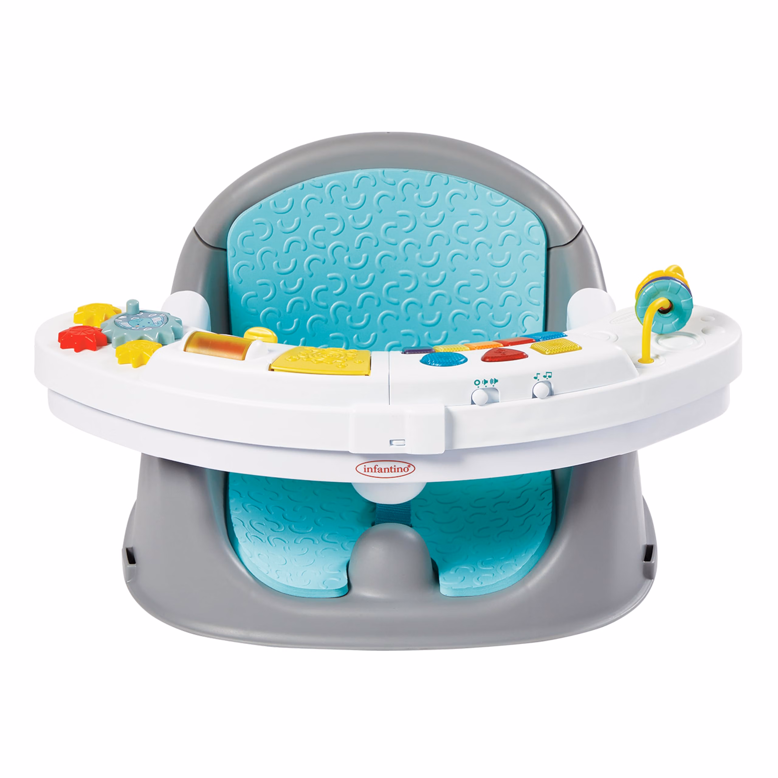 Infantino Music & Lights 3-in-1 Discovery Seat & Booster, Interactive Toddler Seat for Dining Table or Kitchen Chair, Baby Activity Center & Snack Tray, 20 Sounds & Songs, Lightweight Baby Essentials thumbnail 1