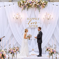 10ftx12ft Wrinkle Free White Backdrop Curtain for Wedding Parties, Silky Polyester 12 ft Long Photo Backdrop Drapes Back Drop Cloth Drapery for Birthday Baby Shower Photography Background thumbnail 5