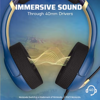 PDP Gaming AIRLITE Wired Stereo Headset with Noise-Cancelling Mic for Nintendo Switch/Switch Lite/Switch OLED (Legend of Zelda Hyrule Blue) thumbnail 2