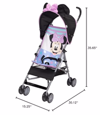 Disney Baby Character Umbrella Stroller, Eye-catching, Fun, 3D Stroller, Minnie Play All Day thumbnail 2