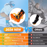 AI Heated Socks for Men Women,20000mAh Rechargeable Battery Electric Socks Up to 16 Hours Washable Heating Socks for Camping Skiing Motorcycle Driving Hiking Outdoor Working thumbnail 5