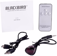 Monoprice Blackbird Toslink S/PDIF 4x1 Switch with IR Remote Control, USB Powered, 4 Input 1 Output, Such as Television, Amplifier thumbnail 4