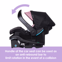 Baby Trend EZ-Lift™ PRO Infant Car Seat, Dash Rose – Lightweight Premium Carry, Plush Infant Cushioning, Adjustable Harness Support thumbnail 3