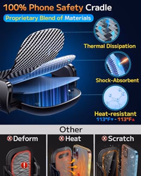 Qifutan Car Phone Holder Mount Phone Mount for Car Windshield Dashboard Air Vent Universal Hands Free Automobile Cell Phone Holder Fit for iPhone Smartphone Camera Mounts thumbnail 5