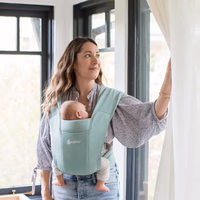 Ergobaby Embrace Baby Carrier Newborn to Toddler - Lightweight Ergonomic Baby Carriers - Cozy Essentials (7-25 Pounds), Ponte Knit, Jade Green thumbnail 2
