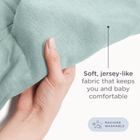 Ergobaby Embrace Baby Carrier Newborn to Toddler - Lightweight Ergonomic Baby Carriers - Cozy Essentials (7-25 Pounds), Ponte Knit, Jade Green thumbnail 5