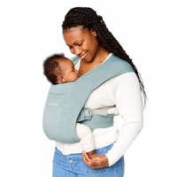 Ergobaby Embrace Baby Carrier Newborn to Toddler - Lightweight Ergonomic Baby Carriers - Cozy Essentials (7-25 Pounds), Ponte Knit, Jade Green thumbnail 1