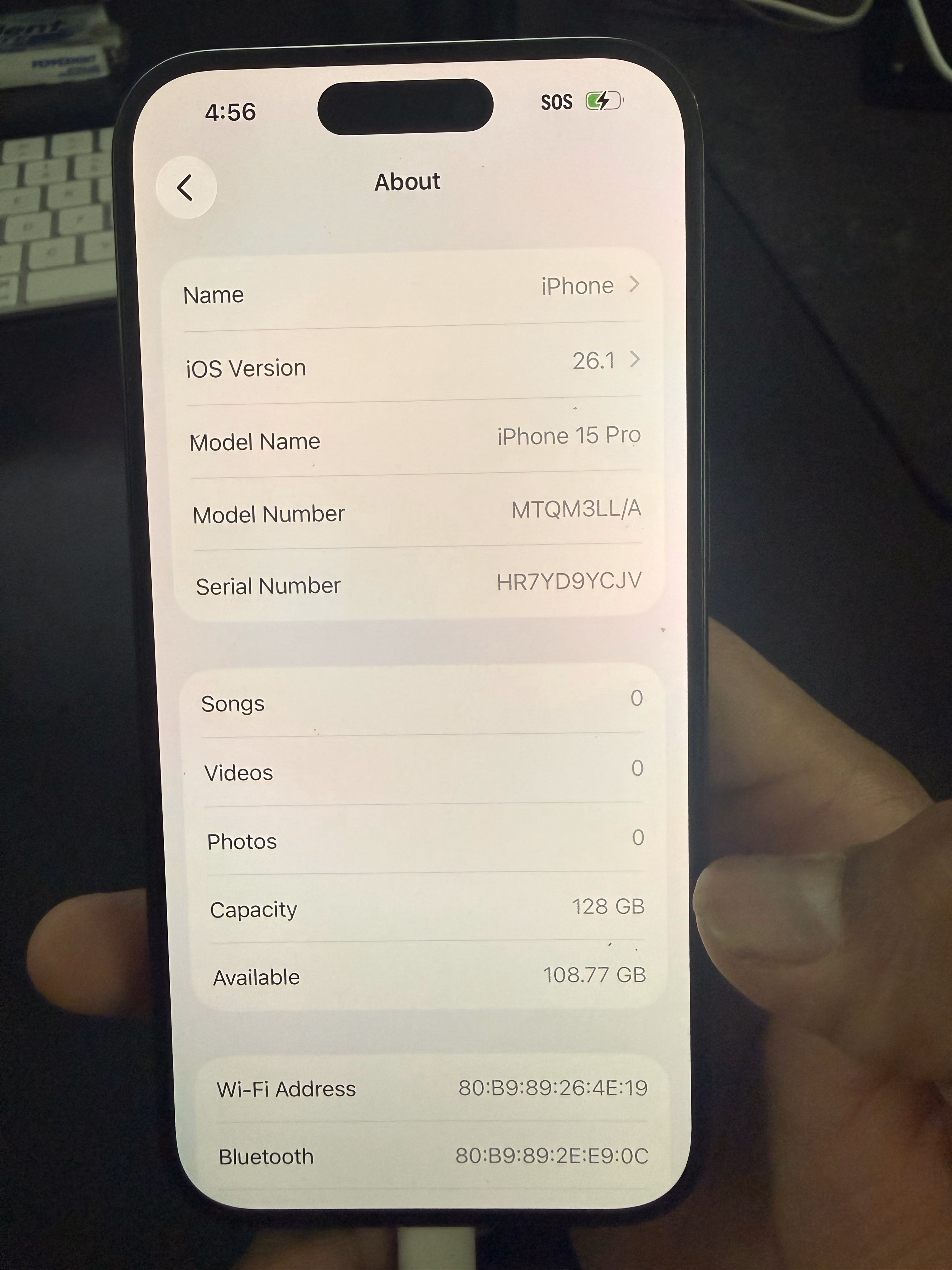 Apple iPhone (Amazon Renewed Premium) 15 Pro, 128GB, Black Titanium - Unlocked thumbnail 4