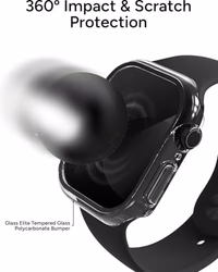 ZAGG Glass 360 Screen Protector for Apple Watch Series 11/10, Watch Size: 42mm, Integrated Bumper, 5X Stronger Impact Protection, Scratch-Resistant, Eco-Friendly Materials thumbnail 3