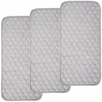 BlueSnail Quilted Thicker Waterproof Changing Pad Liners 3 Count(Gray 13” x 27”) thumbnail 1