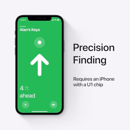 Apple AirTag (1st Generation) - 4 Pack. Keep Track of and find Your Keys, Wallet, Luggage, Backpack, and More. Simple one-tap Set up with iPhone or iPad, Bluetooth thumbnail 5