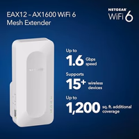 NETGEAR WiFi 6 Range Extender (EAX12) - Add up to 1,200 sq. ft., 15 Devices - AX1600 Dual-Band Wireless Signal Booster & Repeater (up to 1.6 Gbps Speed), WPA3 Security, Smart Roaming, Free Expert Help thumbnail 2