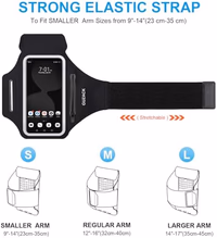 GUZACK Running Phone Holder with Zipper Pouch, Running Armband for iPhone 17/16/15/14/13/12/11 Pro Max/Plus, Galaxy S25/S24/S23/S22, Cell Phone Arm Holder with Card Slot - Size S thumbnail 3