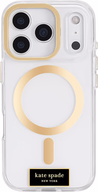 kate spade new york iPhone 17 Pro Case with Camera Stand - Compatible with MagSafe - Designer Phone Case - Icon Clear thumbnail 1