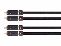 Monoprice Male RCA Two Channel Stereo Audio Cable - Gold Plated Connectors, Double Shielded, 6 Feet, Black - Onix Series thumbnail 2