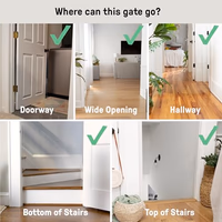 Ingenuity Decorative Extra Tall Baby Gate & Dog Gate, 28.5"-48" Wide, 36" Tall, Hardware or Pressure Mounted, Install on Top or Bottom of Stairs, Banister, or Doorway - White thumbnail 5