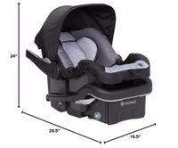 Baby Trend EZ-Lift™ Plus Infant Car Seat, Dash Black – Newborn Comfort Padding, Lightweight Carry Build, Adjustable Harness System thumbnail 2